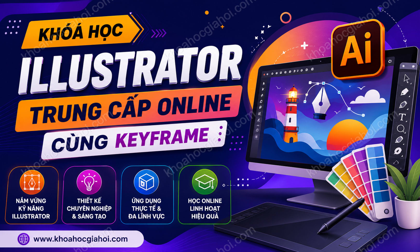 Khóa Học Illustrator Trung Cấp Online Cùng Keyframe