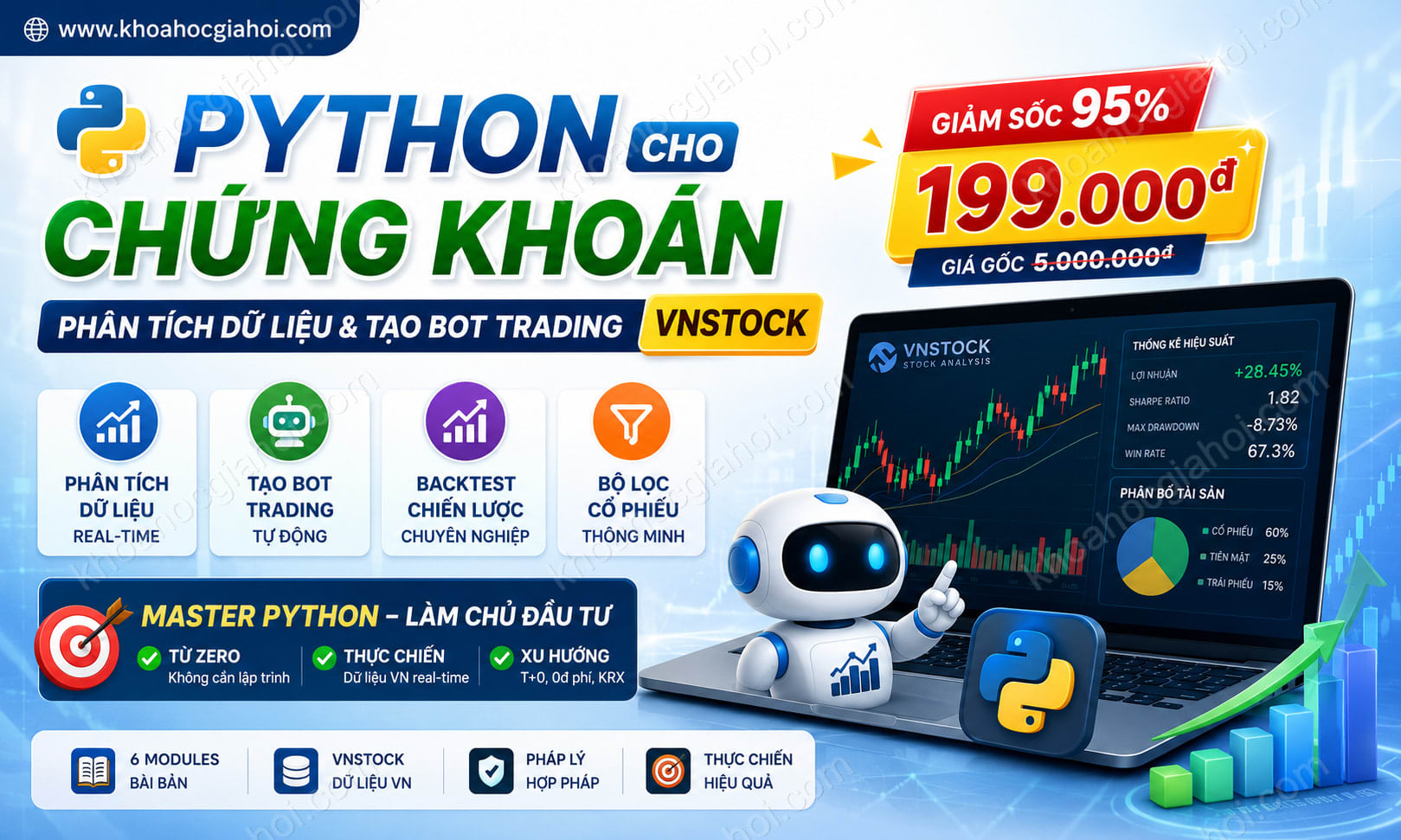 Khóa Học Python Cho Chứng Khoán – Phân Tích Dữ Liệu & Tạo Bot Trading VNSTOCK