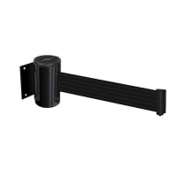 Tensabarrier wall mount havy duty - black unit with 2,3m black webbing