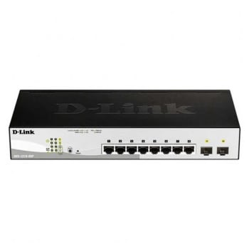 D-LINK DGS-1210-08P 8-PORT GIGABIT SMART POE SW 8PoE ext pwr (FASES UT)