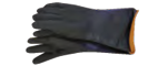 BLACK INDUSTRIAL RUBBER GLOVE SMOOTH PALM 35cm