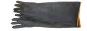 BLACK INDUSTRIAL RUBBER GLOVE ROUGH PALM 55cm