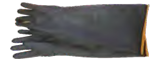 BLACK INDUSTRIAL RUBBER GLOVE SMOOTH PALM 55cm
