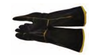 8 BLACK LINED ELBOW LENGTH GLOVE REINFORCED