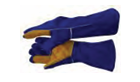 8 BLUE LINED PREMIUM DOUBLE PALM ELBOW KEVLAR STITCH