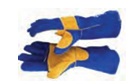 PIONEER SAFETY® 8 BLUE LINED DOUBLE PALM ELBOW KEVLAR STITCH