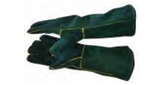 8 GREEN LINED ELBOW LENGTH GLOVE