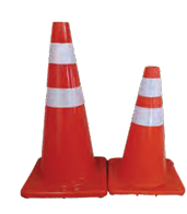 ORANGE SOFT PVC TRAFFIC CONE 900mm WITH REFLECTIVE TAPE