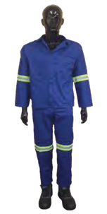 Royal Blue Poly Cotton Conti Suits with Ref Tape