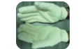 SINGLE TOWELLING GLOVE WITH 7cm KNITTED CUFF
