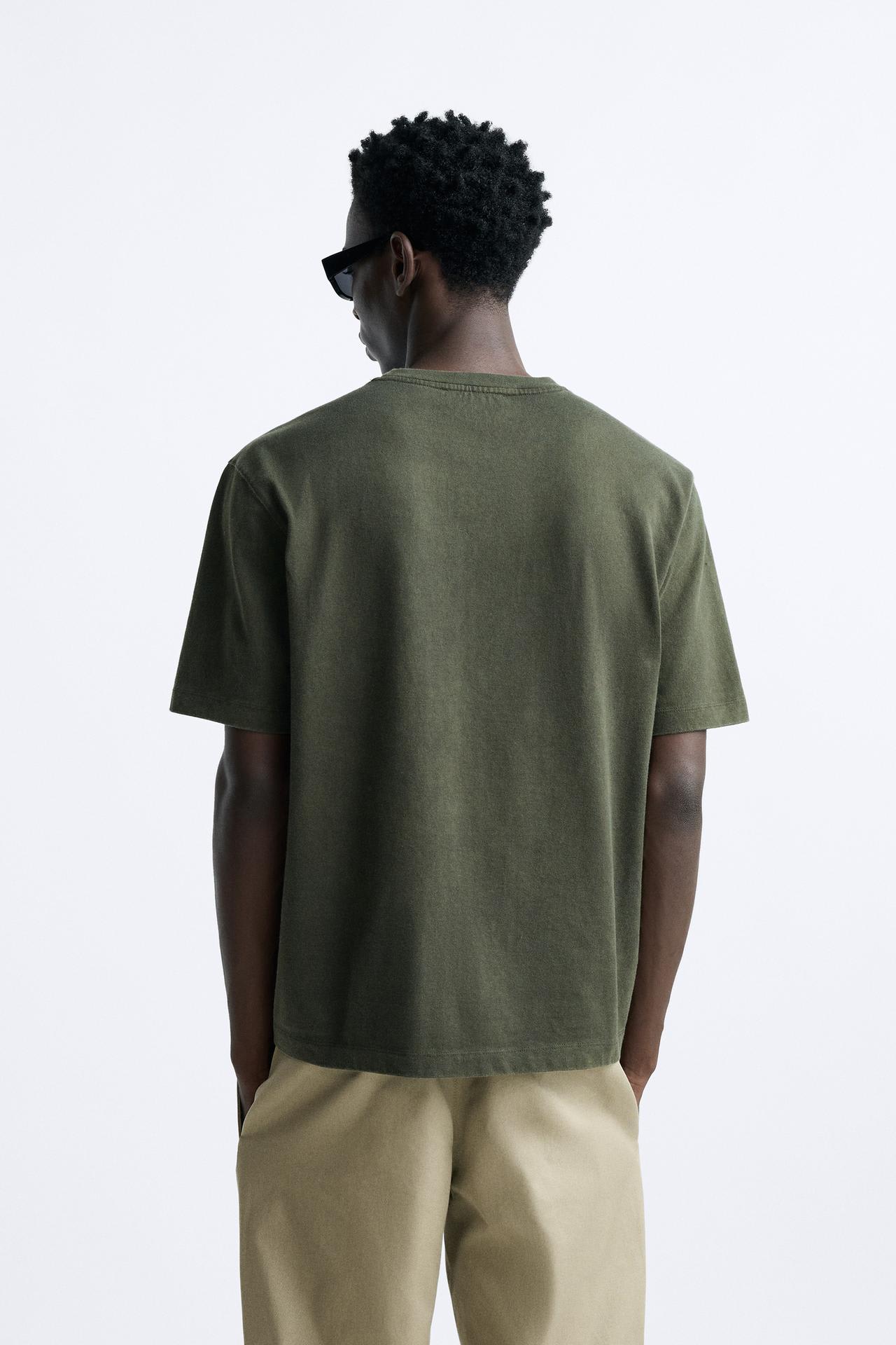 Camiseta manga curta heavy Dark-green - Image 2