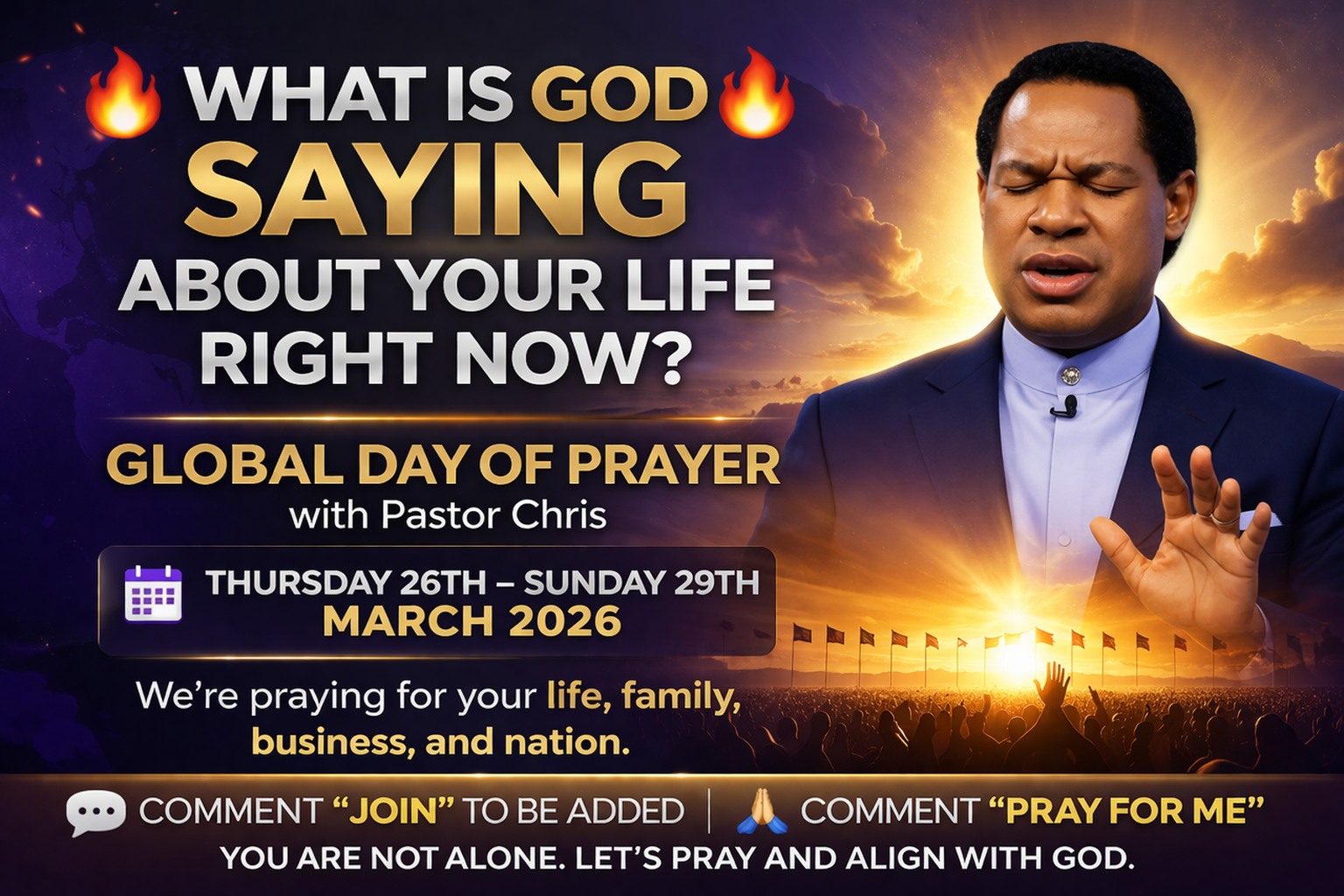 🎬 Watch Party: 👉 “What Is God Saying About Your Life Right Now? | LIVE Prayer Watch Party”