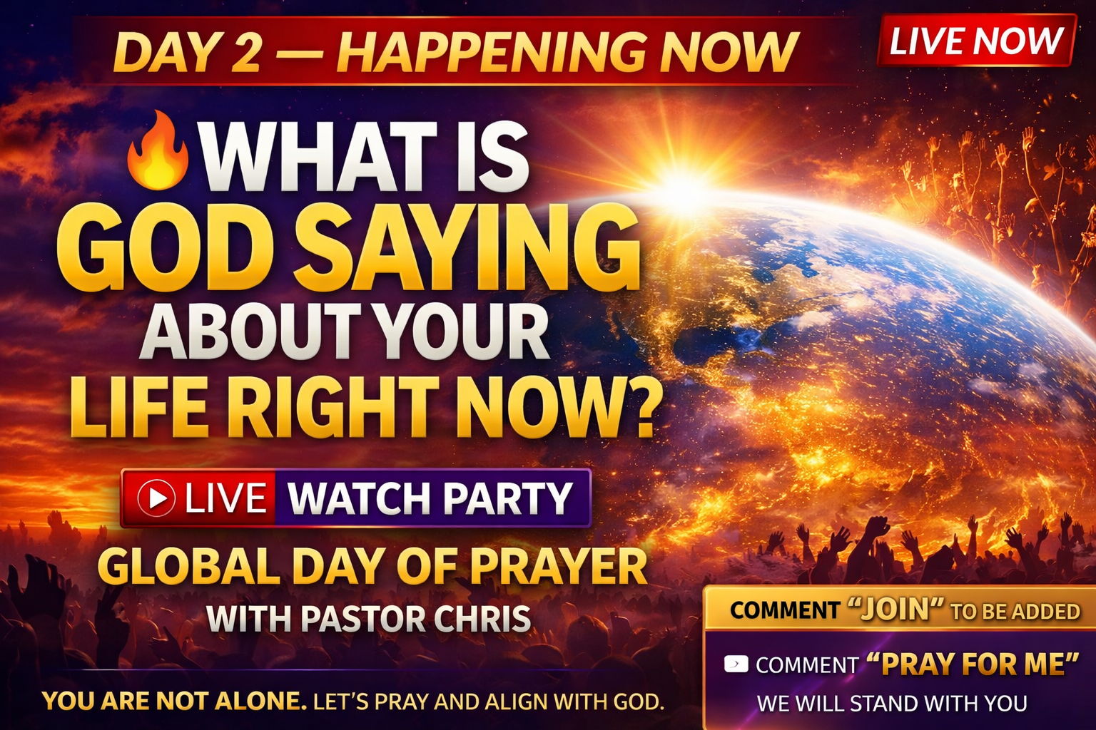 🎬 Watch Party: What is God saying about your life right now?  Day 2 GDOP with Pastor Chris