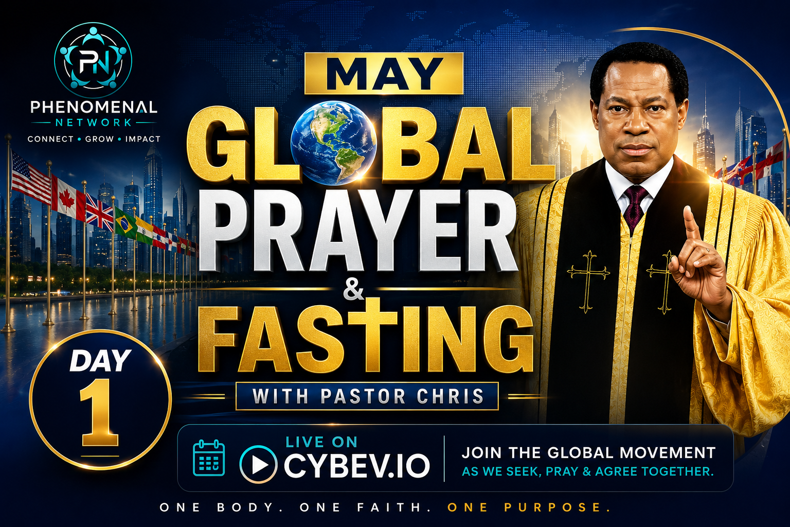 🎬 Watch Party: 🌍 MAY GLOBAL PRAYER & FASTING — DAY 1