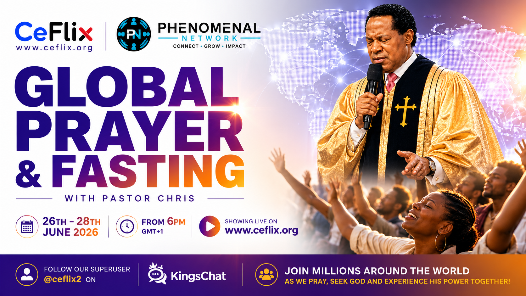 🎬 Watch Party: GLOBAL DAY OF PRAYER AND GLOBAL PRAYER & FASTING WITH PASTOR CHRIS