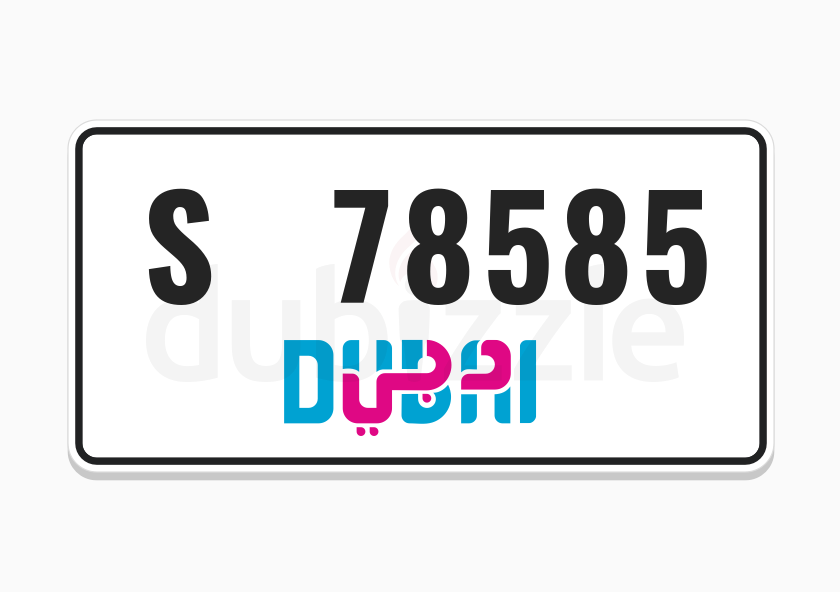Number plates S 78585