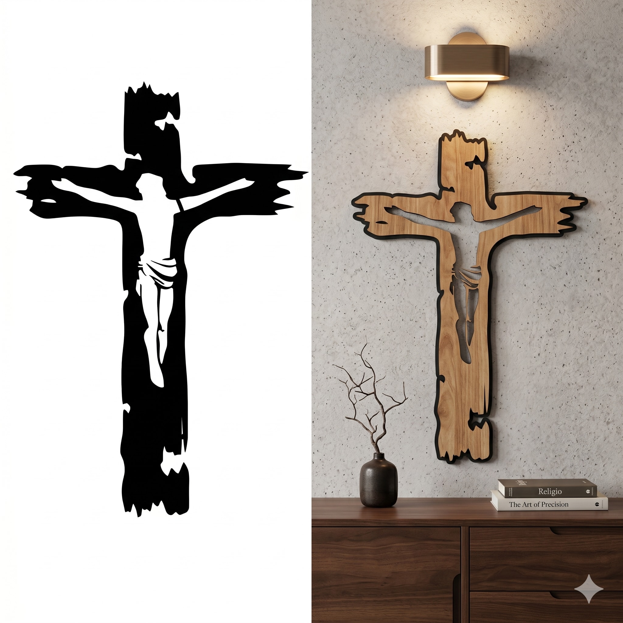 Quadro Crucifixo Vazado
