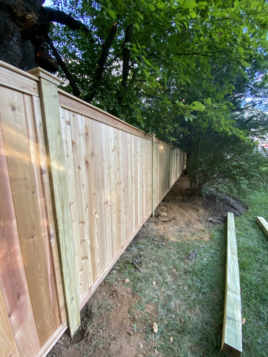 Wood fence installation by K-DR in Bayville NJ