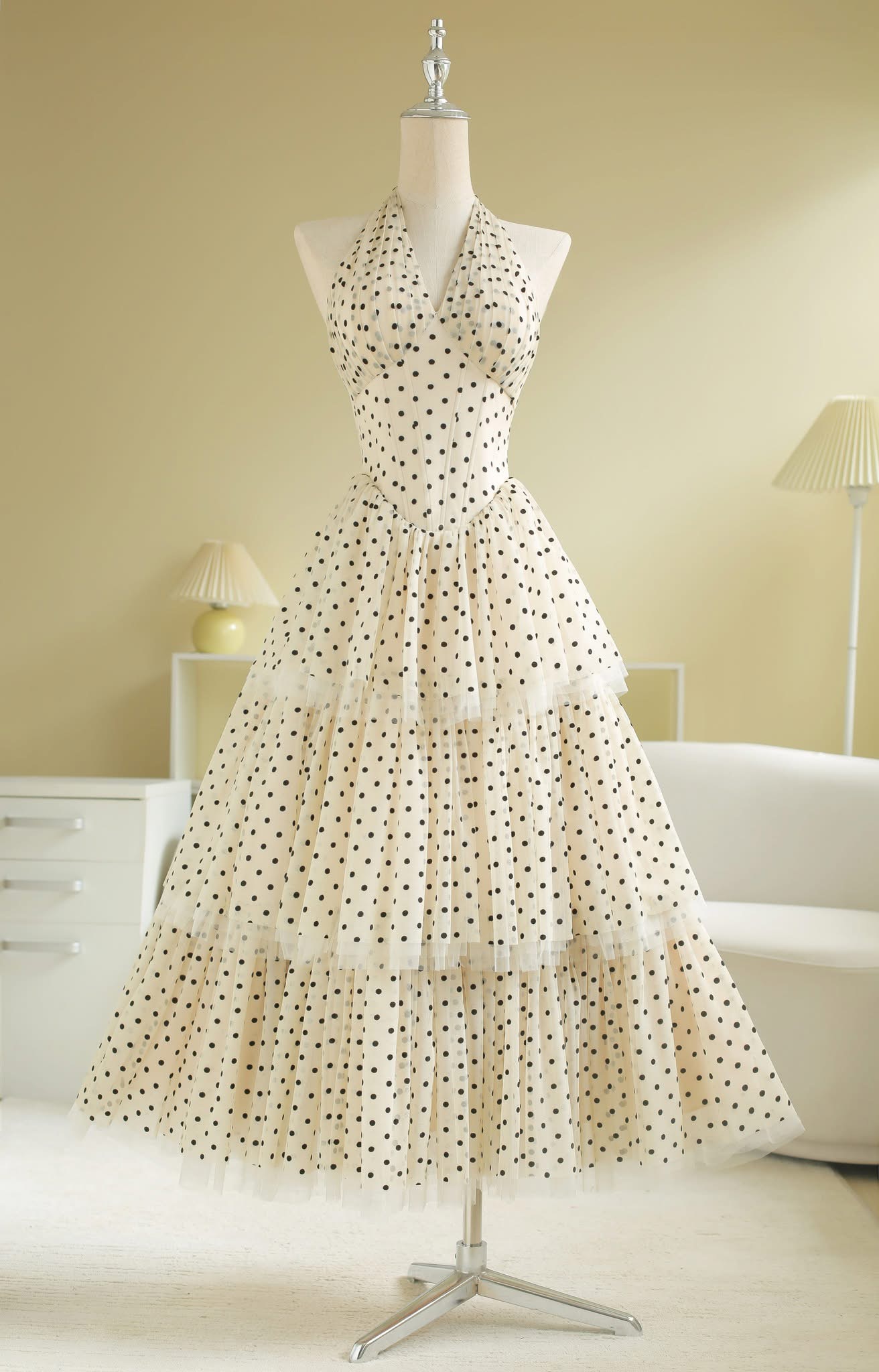 Tulle polka dots dress