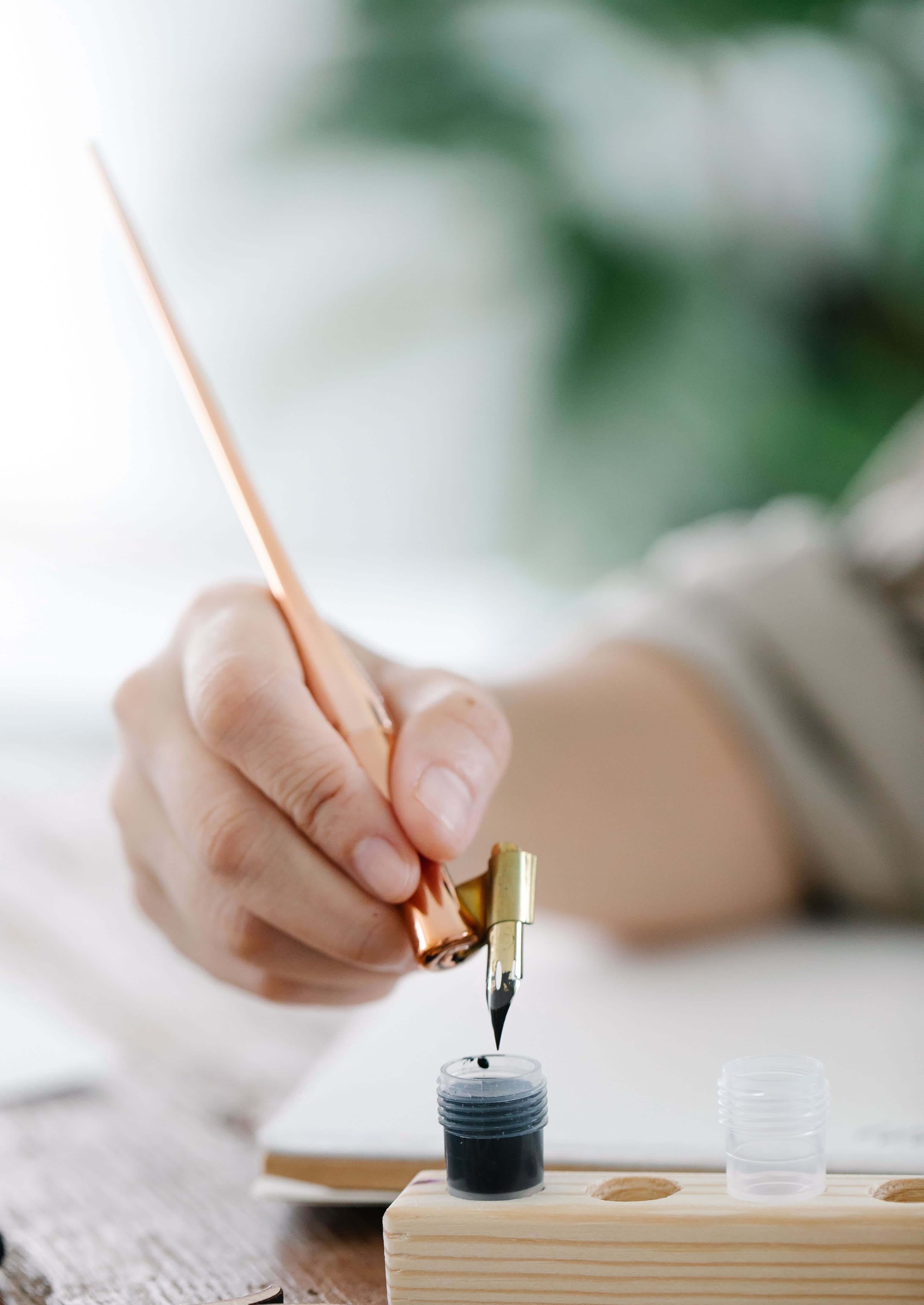 Calligraphy class at Kaladhaara Art Studio in Delhi