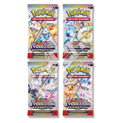 Scarlatto e Violetto Evoluzioni Prismatiche 4 Buste Set Artwork (IT)