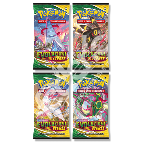 Spada e Scudo Evoluzioni Eteree 4 Buste Set Artwork (IT)
