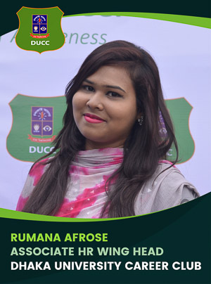 Rumana Afrose - Associate Wing Head - DUCC - 2017-18