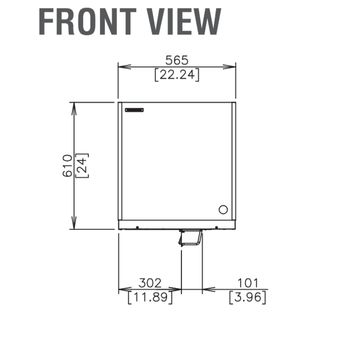 Hoshizaki KMD-410MWJ Crescent Cuber Icemaker, Water-Cooled (Bin
