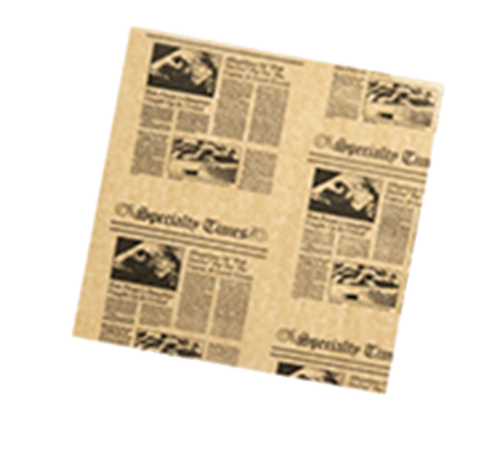American Metalcraft PPCN1616 16" x 16" Natural Newspaper Basket Liner