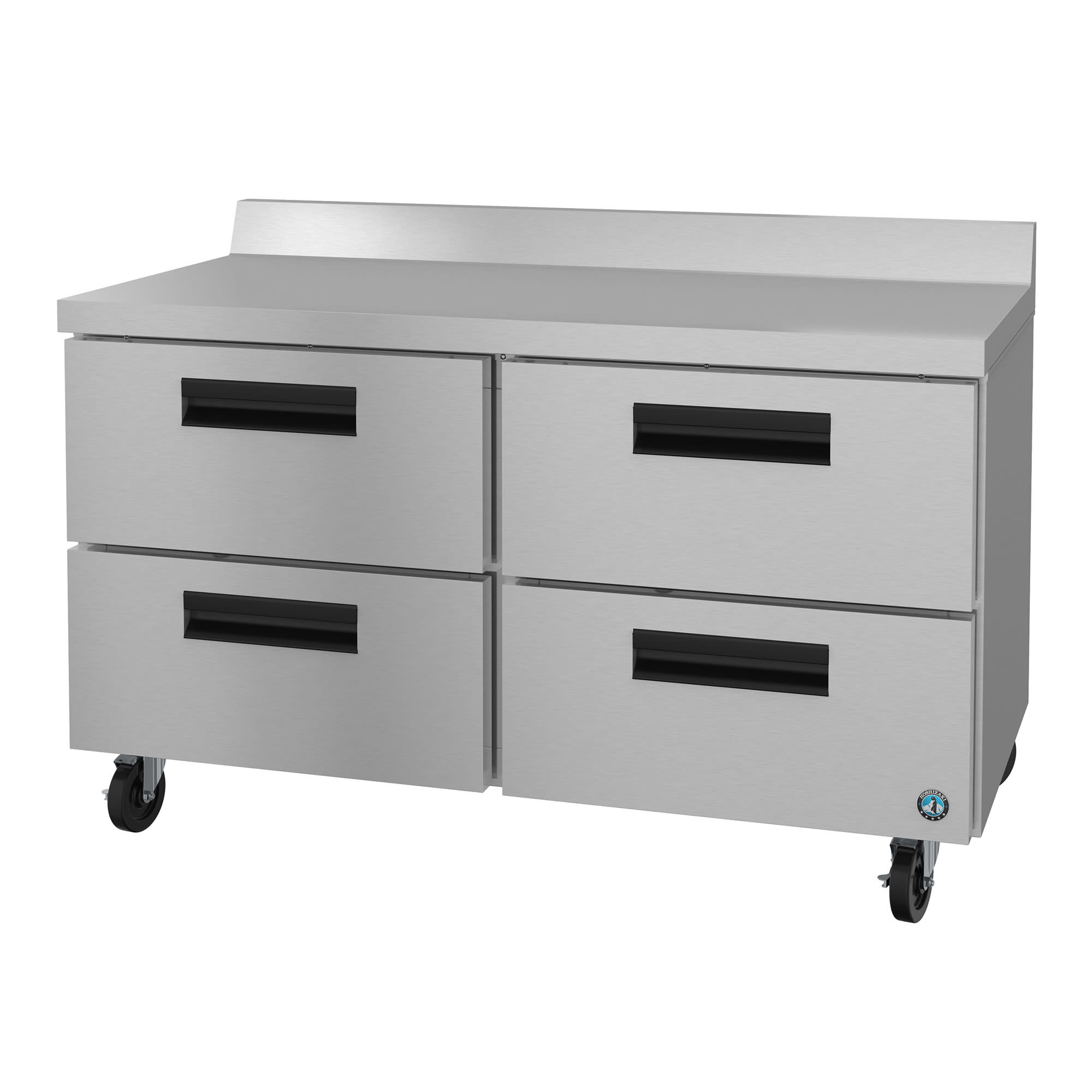 Hoshizaki WF48B-D4 Steelheart 48" 4-Drawer Worktop Freezer with 4" Backsplash