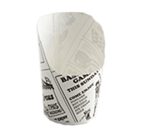 American Metalcraft FFCP4 4 oz. Disposable Printed French Fry Holder