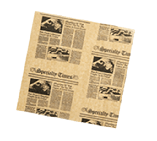 American Metalcraft PPCN1010 10" x 10" Natural Newspaper Basket Liner