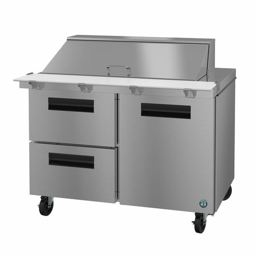 Hoshizaki SR48B-18MD2 Steelheart B Series 48" 2 Drawer 1 Door Mega Top Stainless Steel Refrigerated Sandwich Prep Table