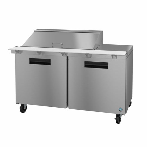 Hoshizaki SR60B-18M Steelheart 60" Stainless Steel Mega Top Refrigerated Salad Prep Table with (18) 1/6 Size Food Pans