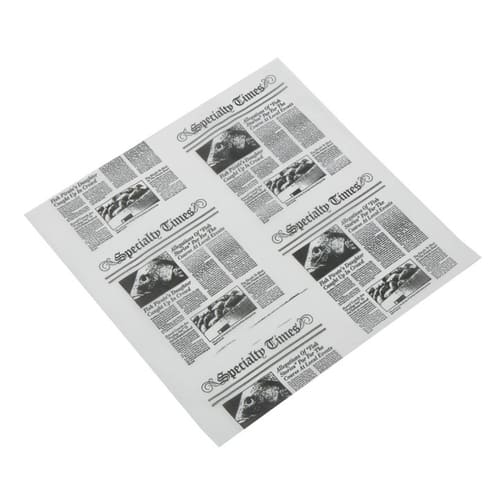 American Metalcraft PPRN2121 12" x 12" White Newspaper Basket Liner