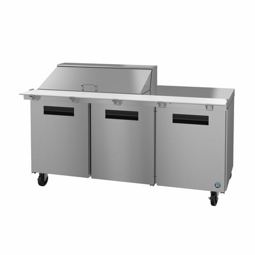 Hoshizaki SR72B-18M Steelheart 72" Stainless Steel Mega Top Refrigerated Salad Prep Table with (18) 1/6 Size Food Pans