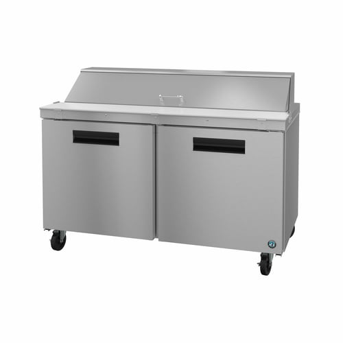 Hoshizaki SR60B-16 60" Sandwich Top Prep Refrigerator with 2 Doors for 16 Pans