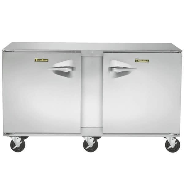 Traulsen UHT60-LR Dealer's Choice 60" 2 Solid Door Undercounter Refrigerator, Left/Right-Hinged