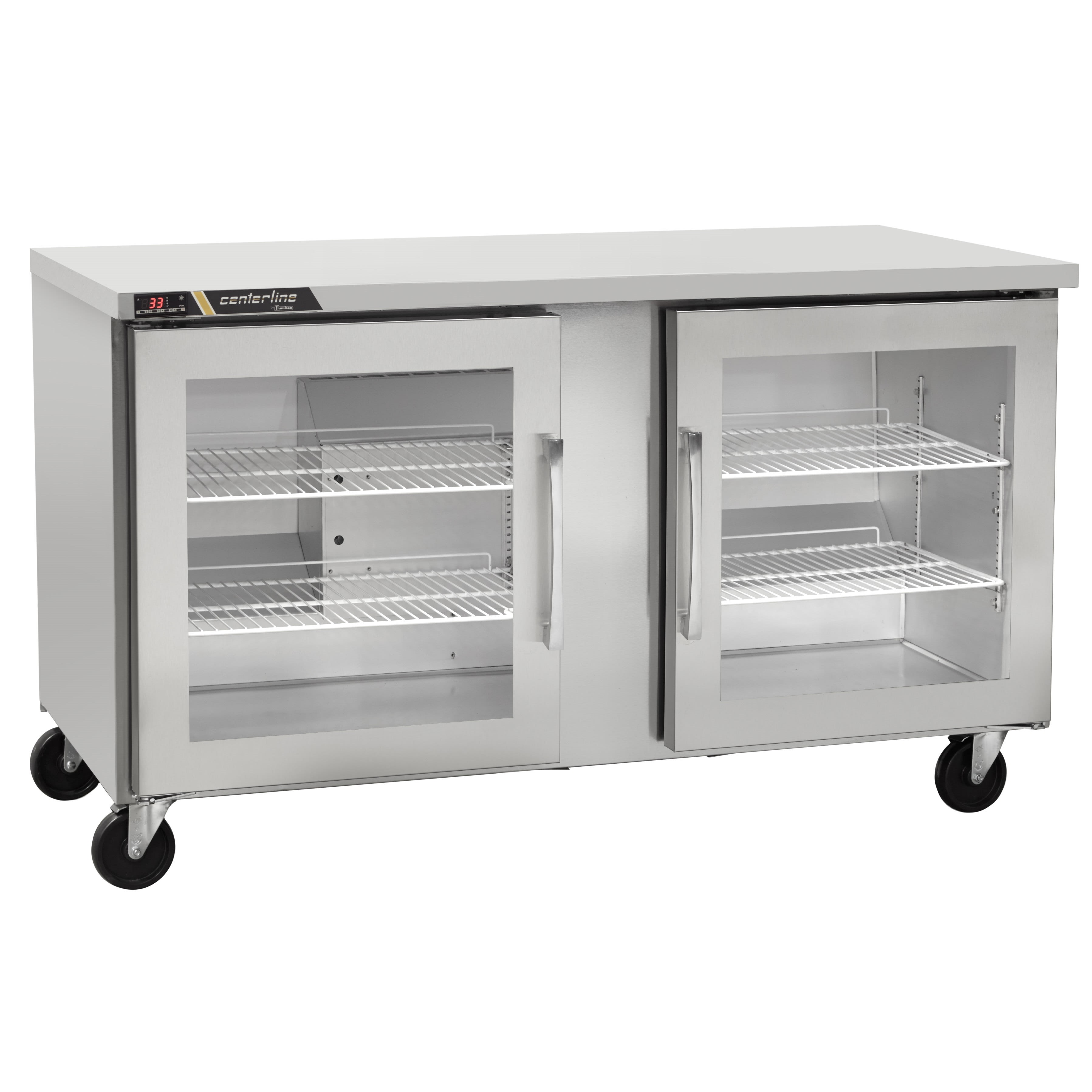 Traulsen CLUC-36R-GD-RR C-Series 36" 2 Glass Door Undercounter Refrigerator, Right/Right-Hinged