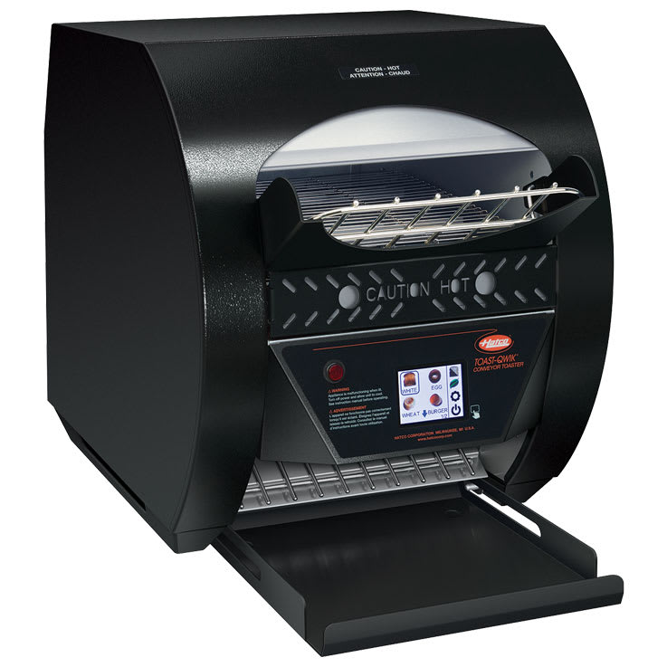 Hatco TQ3-500H Toast-Qwik® Black Conveyor Toaster with 3" Opening, 240V