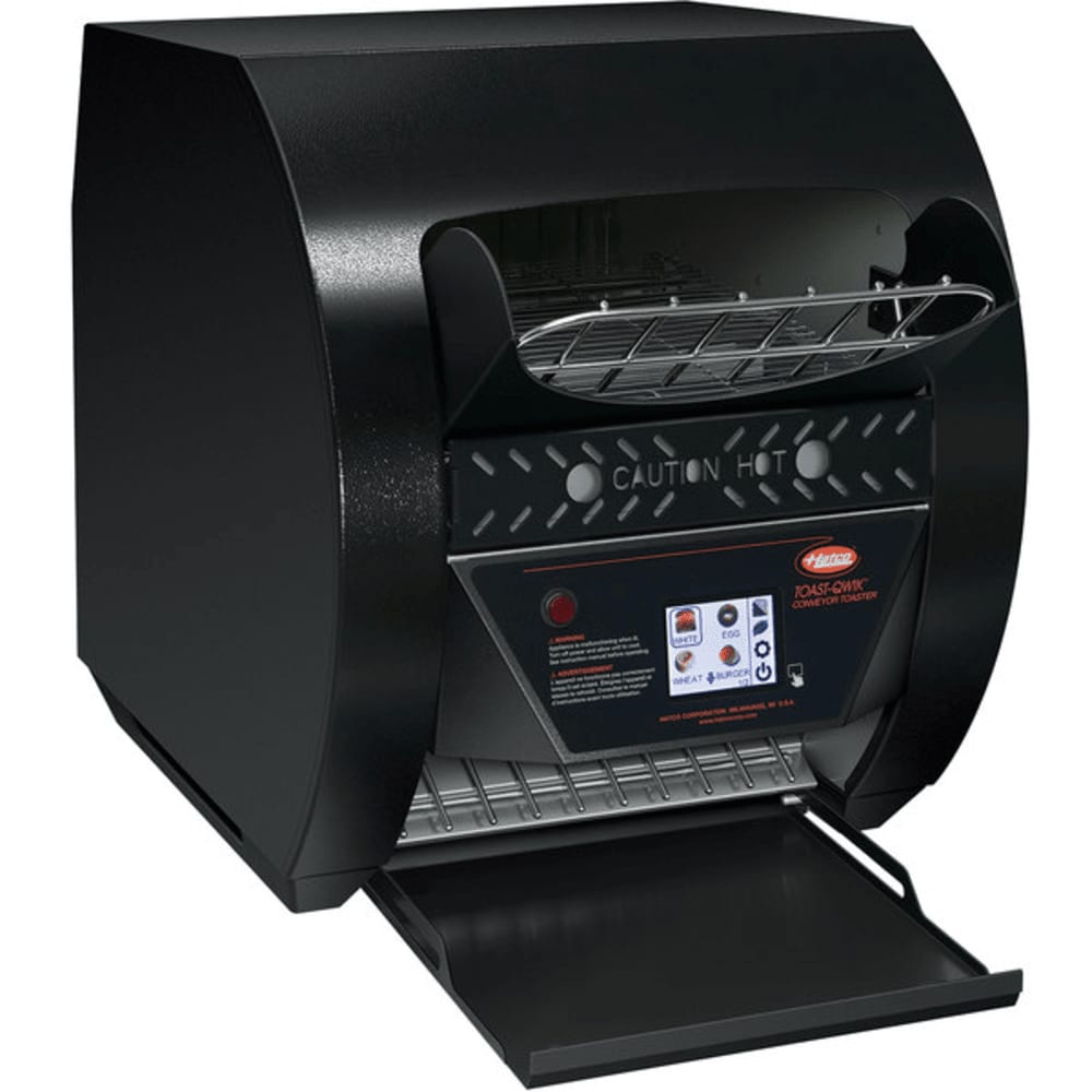 Hatco TQ3-900H Toast-Qwik® Black Conveyor Toaster with 3" Opening, 240V