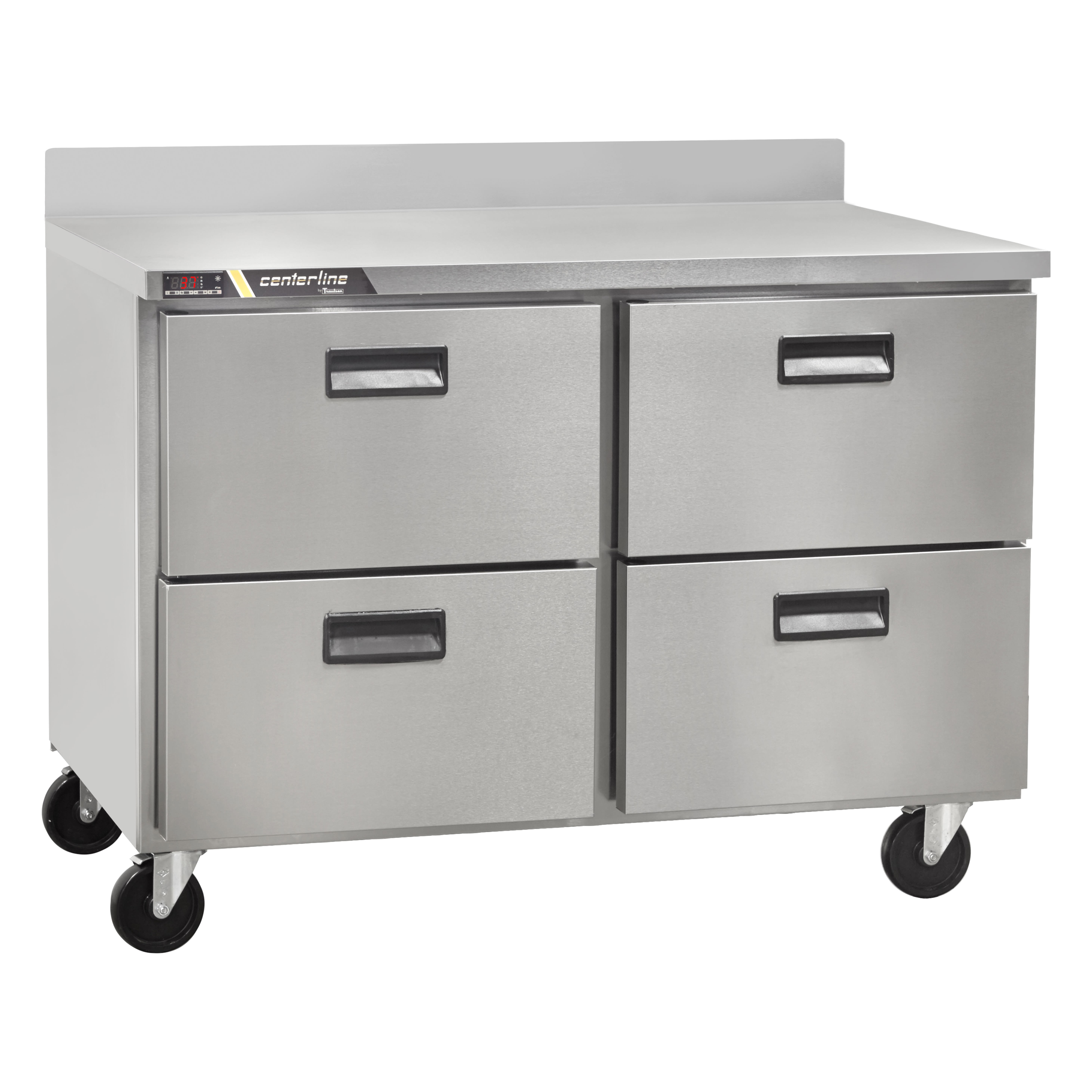 Traulsen CLUC-48R-DW-WT C-Series 48" 4-Drawer Worktop Refrigerator with 4" Backsplash