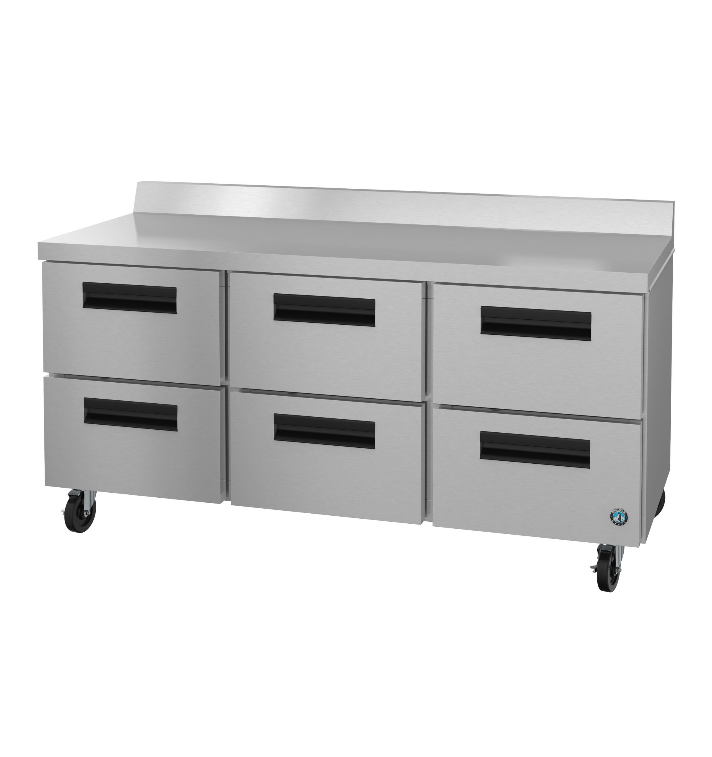 Hoshizaki WR72B-D6 Refrigerator, Three Section Worktop, Stainless Drawers
