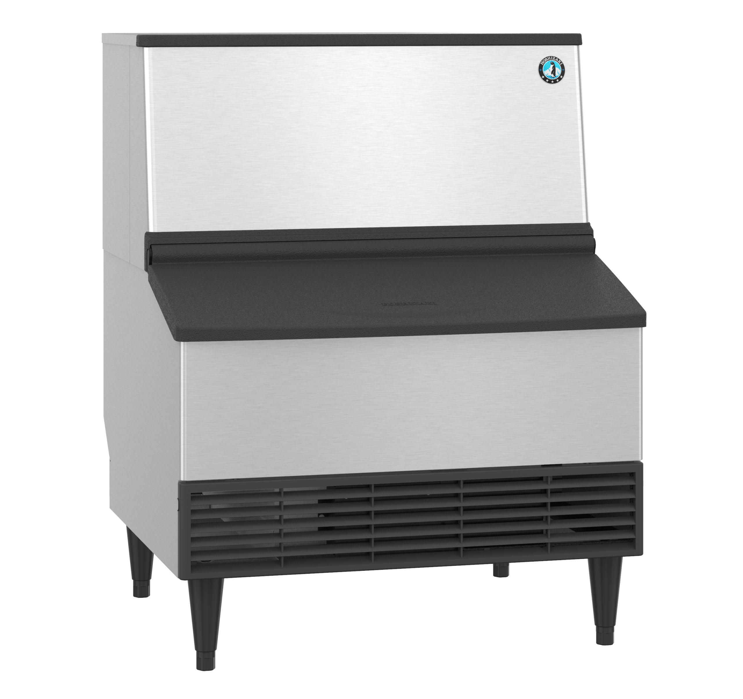 Hoshizaki KM-301BAK 30" Air-Cooled Crescent Cube Ice Machine with Bin, 285 lbs./Day