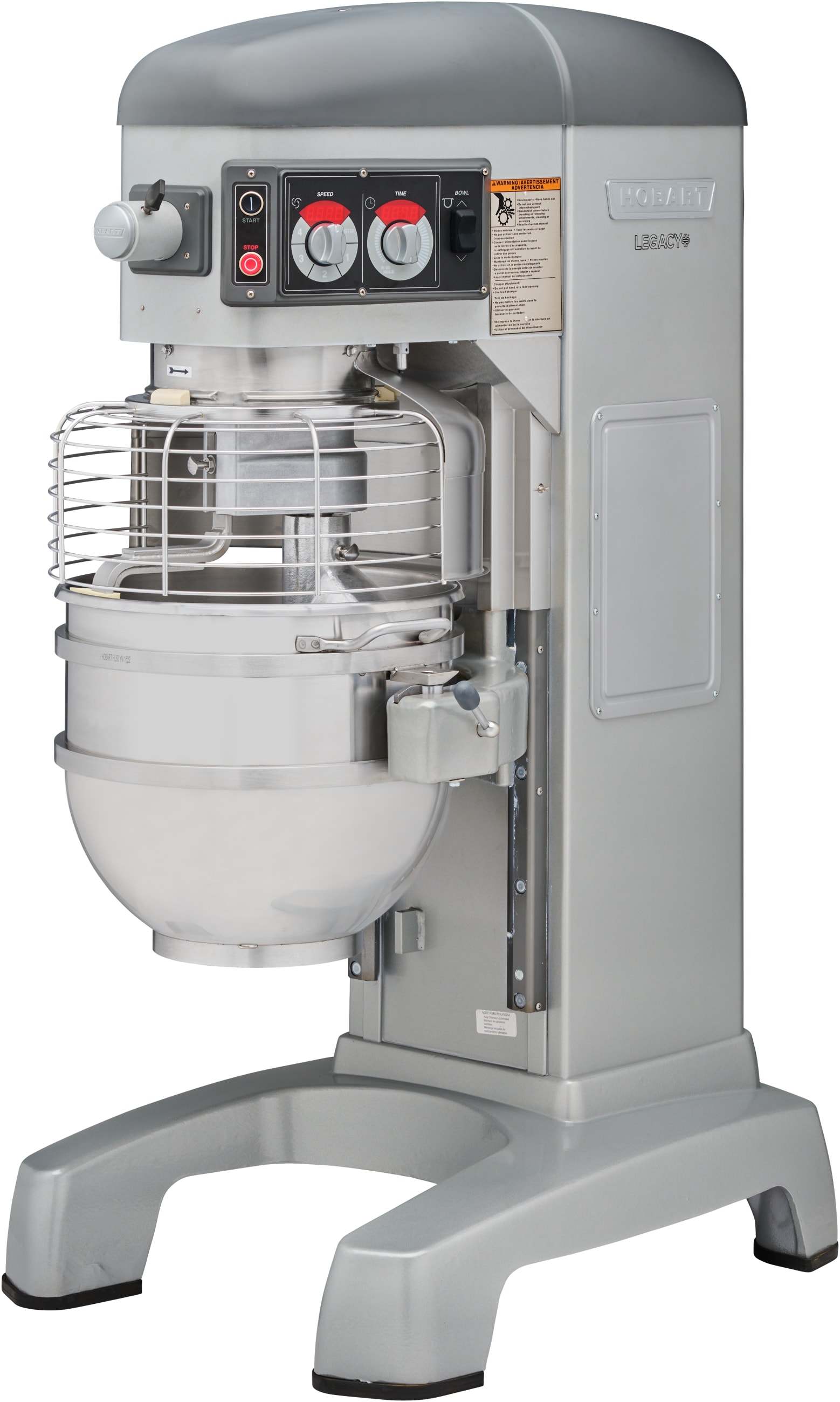 Hobart Legacy HL600-1STD 60 Qt. Planetary Floor Mixer with Bowl, Beater, Whip, and Dough Hook, 200-240V/3-Ph