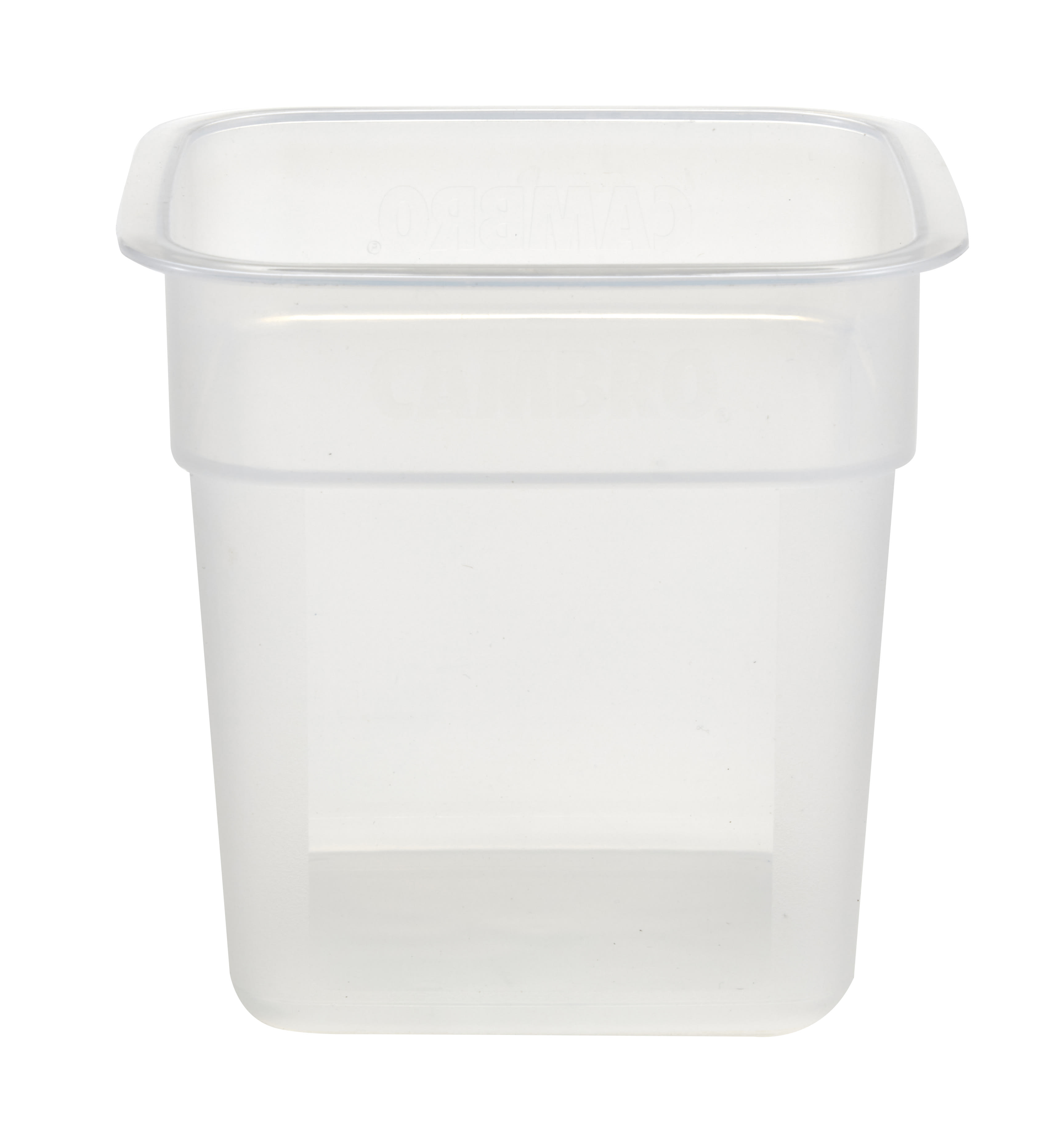 Cambro 1SFSPROPP190 CamSquares FreshPro 1 Qt. Translucent Square Polypropylene Food Storage Container