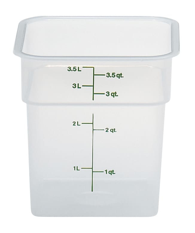 Cambro 4SFSPP190 4 Qt. Translucent Square Polypropylene Food Storage Container