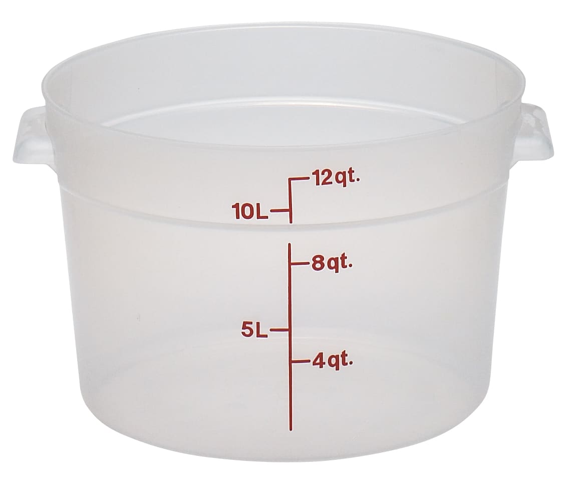 Cambro RFS12PP190 12 Qt. Translucent Round Polypropylene Food Storage Container