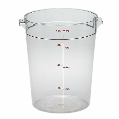 Cambro RFSCW8135 8 Qt. Clear Round Polycarbonate Food Storage Container