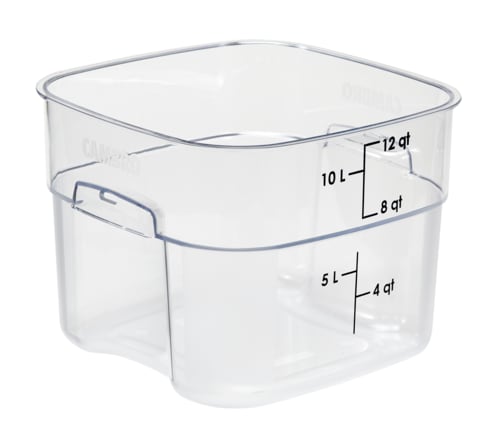 Cambro CamSquares® FreshPro 12 Qt. Clear Square Polycarbonate Food Storage Container